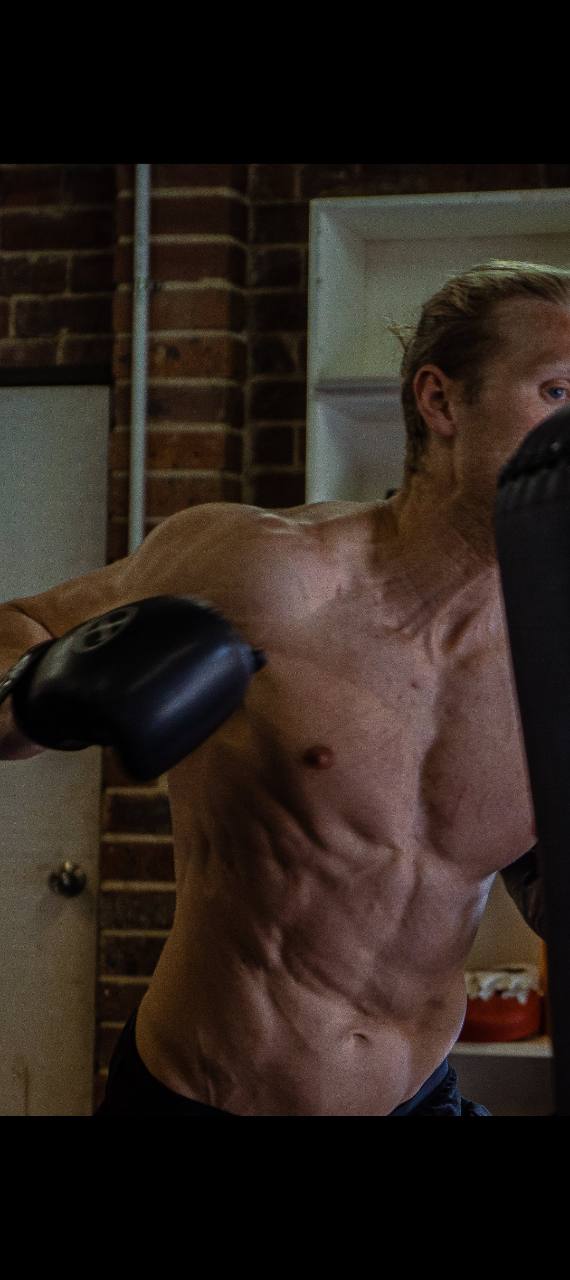 Shannon boxing in the gym